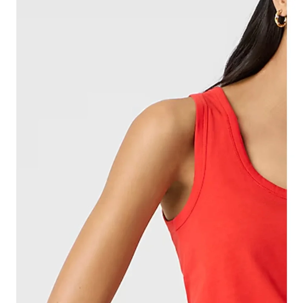 J Crew Scoop Neck Tank Top L NWT Cerise Red Shirt CJ052 J.Crew